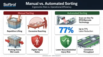 Manual versus automated laundry sorting labor and safety impact comparison