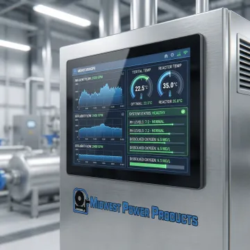 Wastewater monitoring dashboard showing real-time flow data