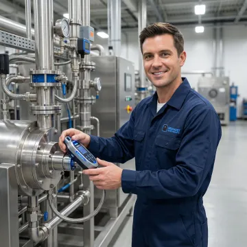 Industrial utility monitoring equipment installation