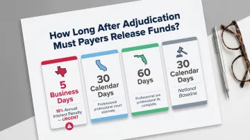 State warranty claim payment deadlines comparison table Texas California Florida NAIC