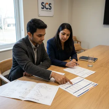 Business team planning ductwork warranty program
